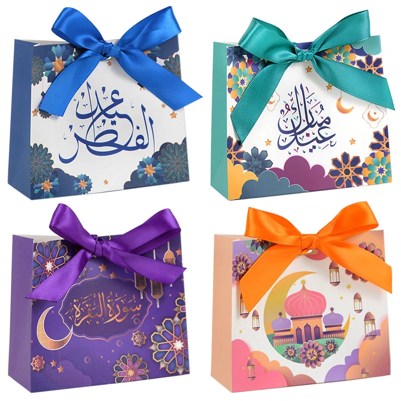 Caja de Chocolate para pastel de Ramadán Eid Mubarak, suministros de fiesta  musulmanes islámicos, paquete de recuerdo de regalo Eid al-fitr,  suministros de decoración Mubarak, 2024